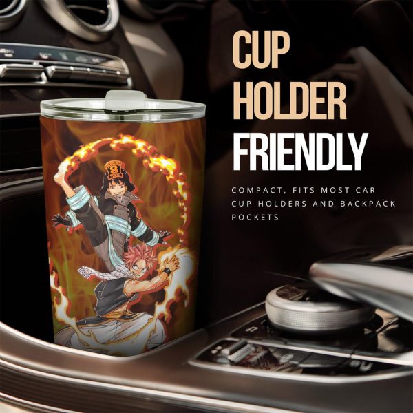 fire force x fairy tail car tumbler cup anime car accessories tyxfh