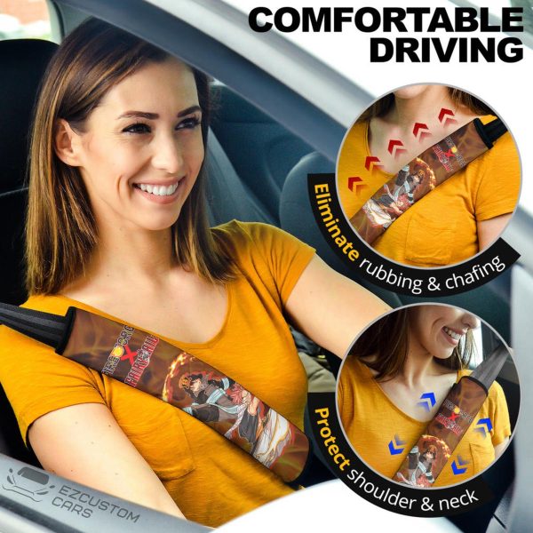 Fire Force x Fairy Tail Seat Belt Covers Anime Car Accessories
