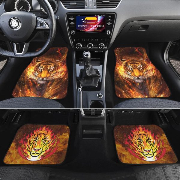 fire tiger car floor mats custom tiger car accessories 8zjcy
