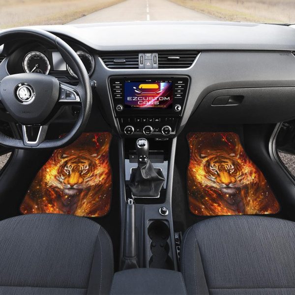 fire tiger car floor mats custom tiger car accessories nzlpc