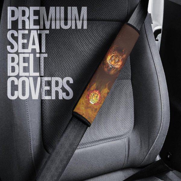 fire tiger seat belt covers custom tiger car accessories adgzt