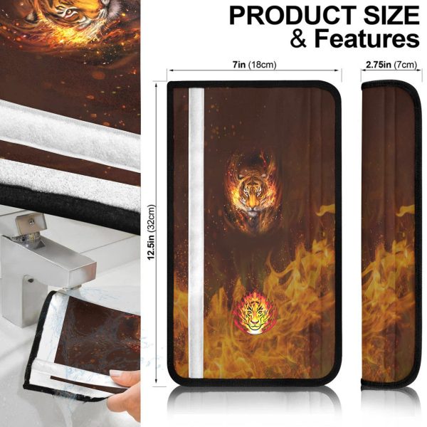 fire tiger seat belt covers custom tiger car accessories ffmkm