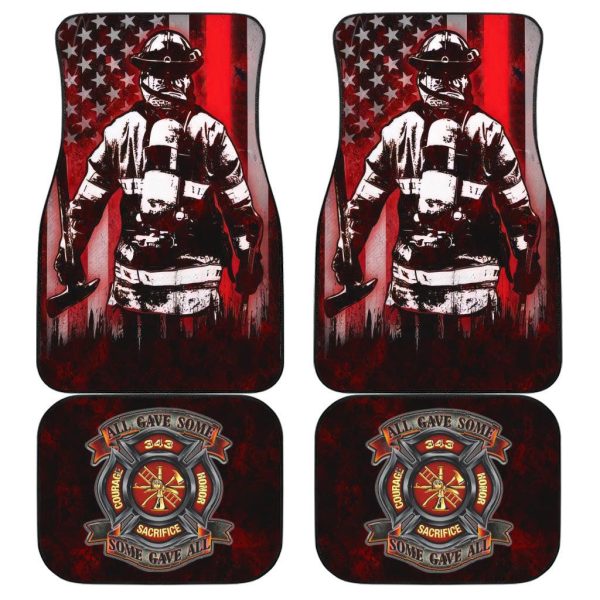 Firefighter Car Accessories Custom Car Floor Mats Firefighter Thin Red Line