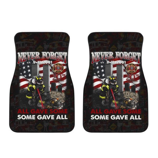 Firefighter Car Accessories Custom Car Floor Mats Firefighter Never Forget