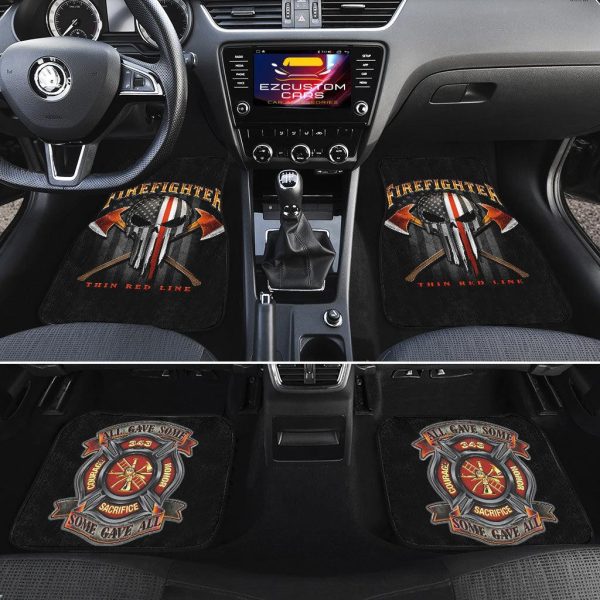 firefighter car accessories custom car floor mats firefighter thin red line filrg