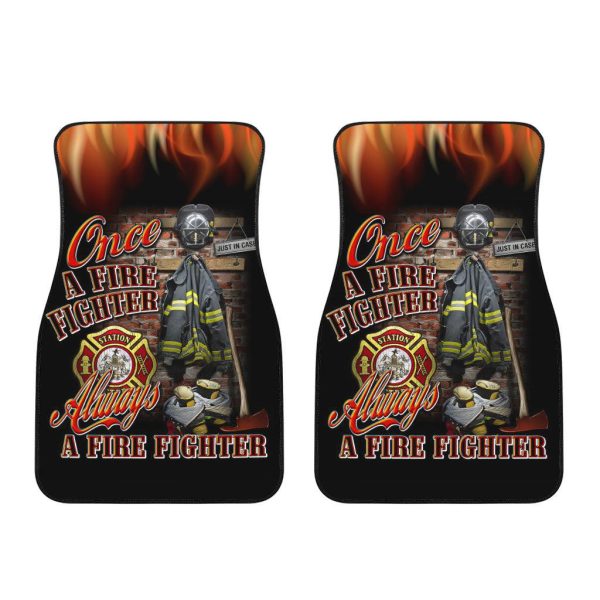 firefighter car accessories custom car floor mats once a firefighter always a firefighter a5fna