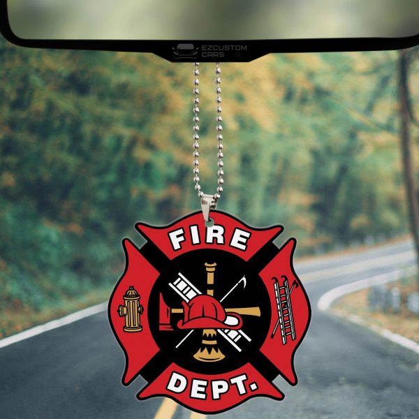firefighter car accessories custom car ornament firefighter symbol rnsdr
