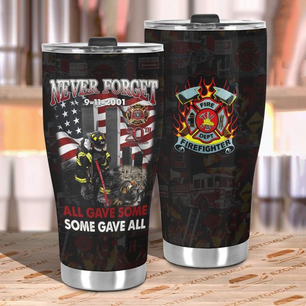 firefighter car accessories custom car tumblers cup firefighter never forget gi6ey