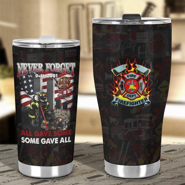 firefighter car accessories custom car tumblers cup firefighter never forget yv3q5
