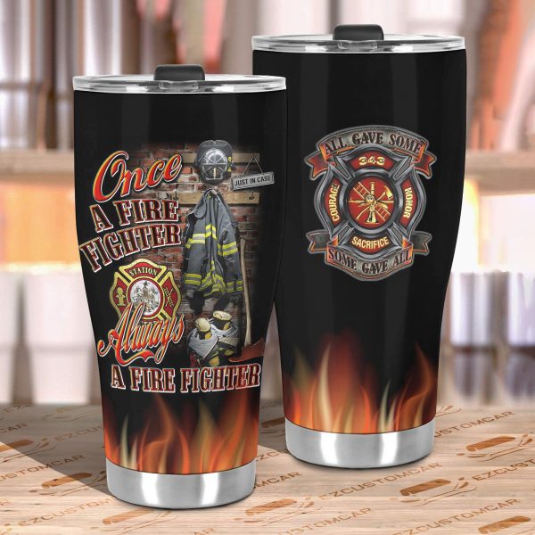firefighter car accessories custom car tumblers cup once a firefighter always a firefighter 1gyt1