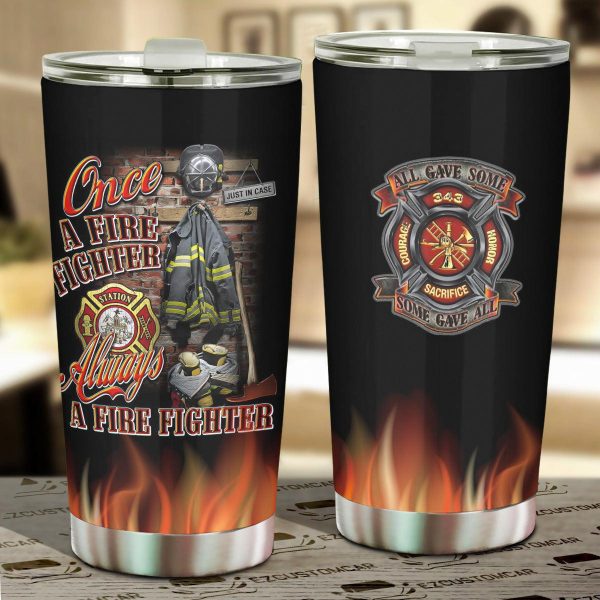 Firefighter Car Accessories Custom Car Tumblers Cup Firefighter 343 Never Forgotten