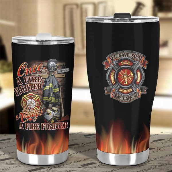 firefighter car accessories custom car tumblers cup once a firefighter always a firefighter zequw