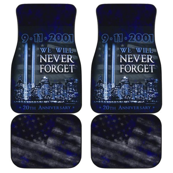 Flag American Car Accessories Custom Car Floor Mats 9/11: No Day Shall Erase You