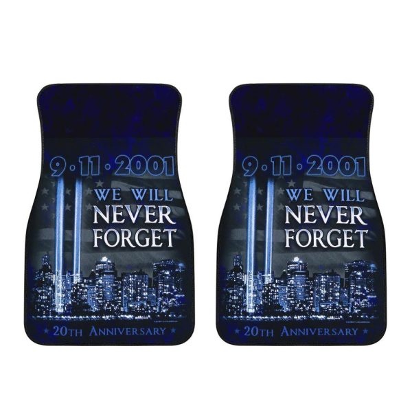 flag american car accessories custom car floor mats 9 11 2001 we will never forget wl3p8