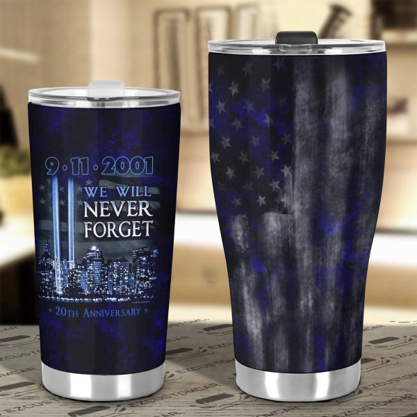 flag american car accessories custom car tumblers cup 9 11 2001 we will never forget it5af