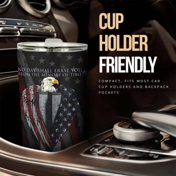 Flag American Car Accessories Custom Car Tumblers Cup 9/11: No Day Shall Erase You
