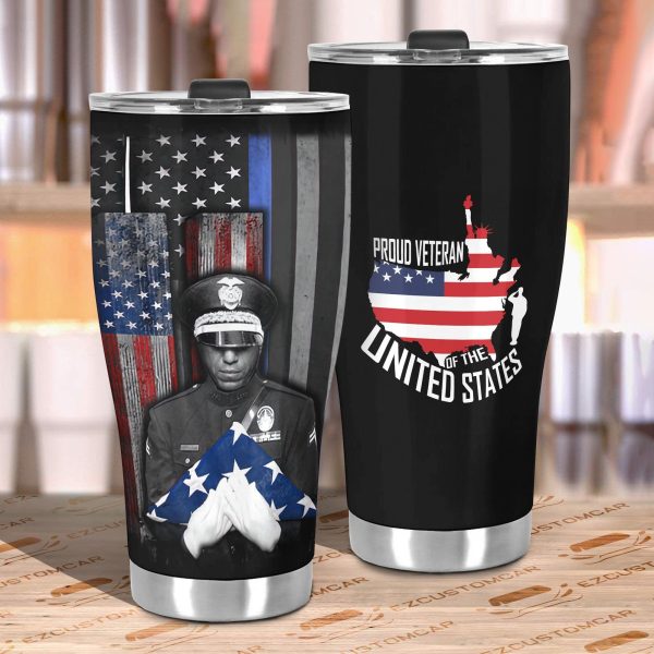 flag american car accessories custom car tumblers cup heroes memorial khwiq