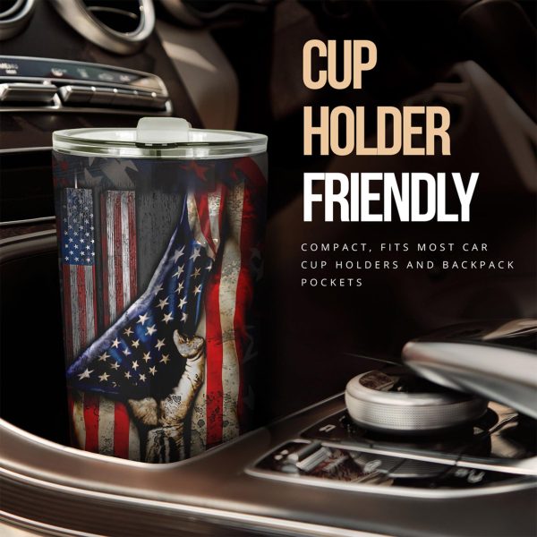 flag american car accessories custom car tumblers cup i love usa vpspd