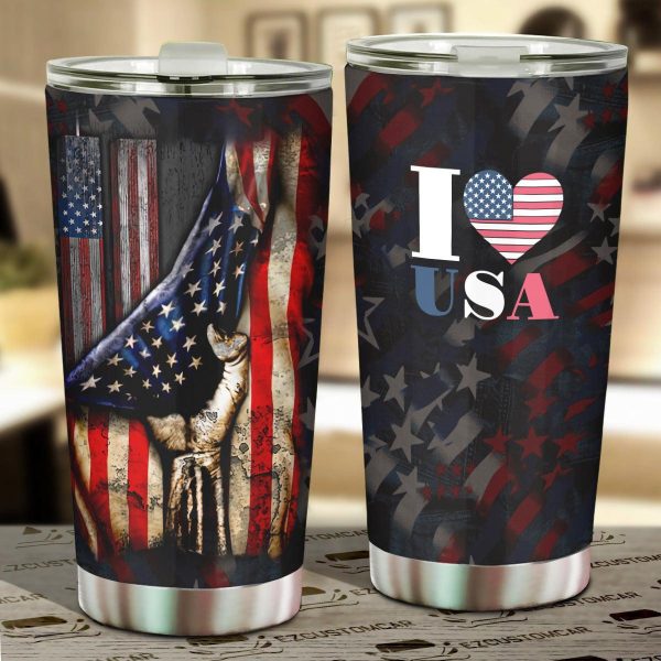Flag American Car Accessories Custom Car Tumblers Cup Heroes Memorial