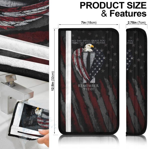 flag american car accessories custom seat belt covers911 no day shall erase you 0urjv