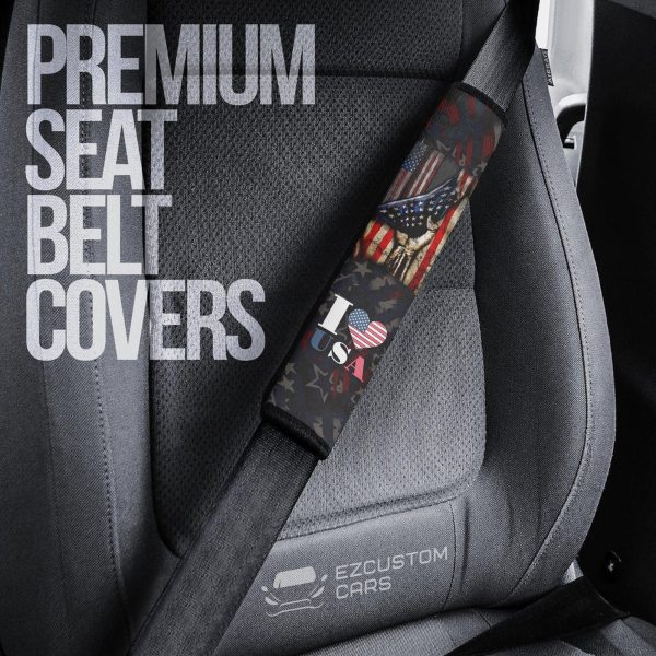 flag american car accessories custom seat belt coversi love usa ojmve