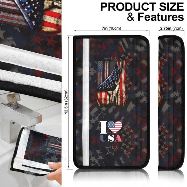 flag american car accessories custom seat belt coversi love usa utvha