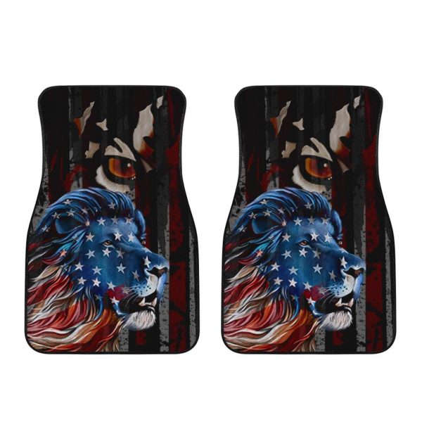 flag lion car floor mats custom lion car accessories 4cver