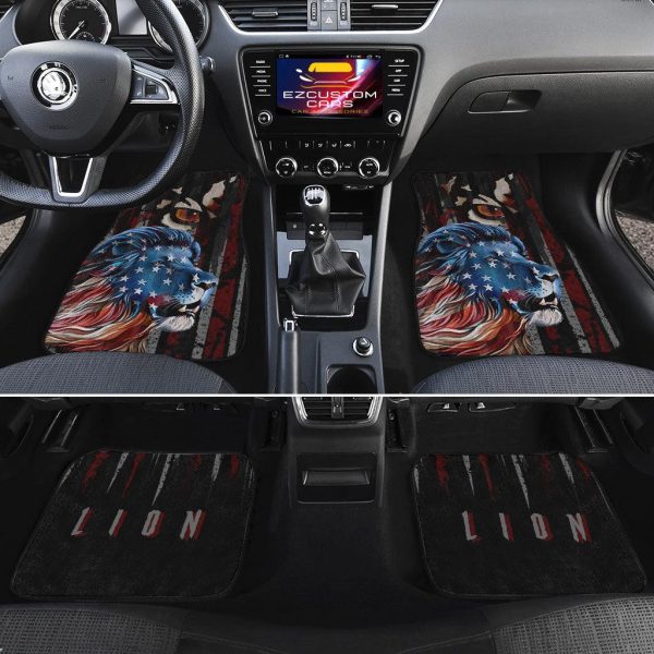 flag lion car floor mats custom lion car accessories stkzv