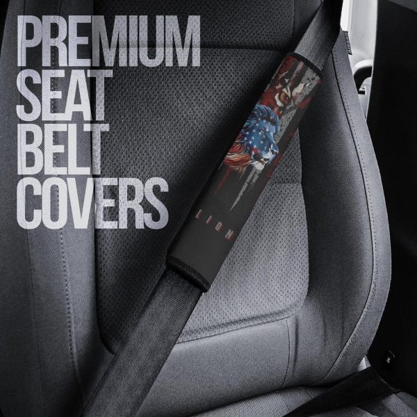 flag lion seat belt covers custom lion car accessories 1nfhw