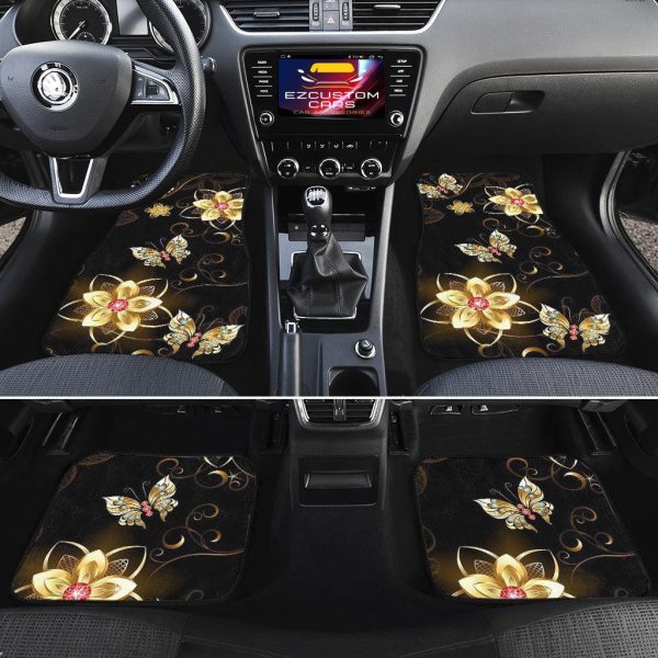 flower butterfly car floor mats custom butterfly car accessories pyjzw