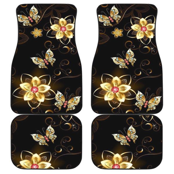 Blue Butterfly Car Floor Mats Custom Butterfly Car Accessories