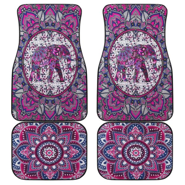 Lotus x Elephant Car Floor Mats Custom Elephant Car Accessories