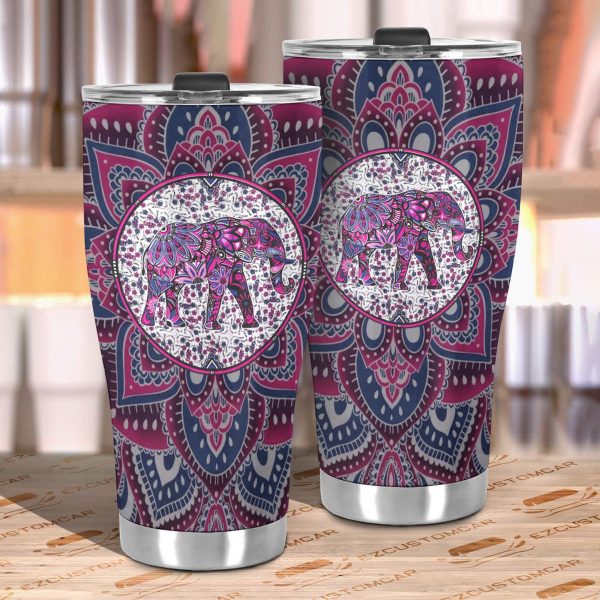 flower elephant car tumbler cup custom elephant car accessories ubhcf