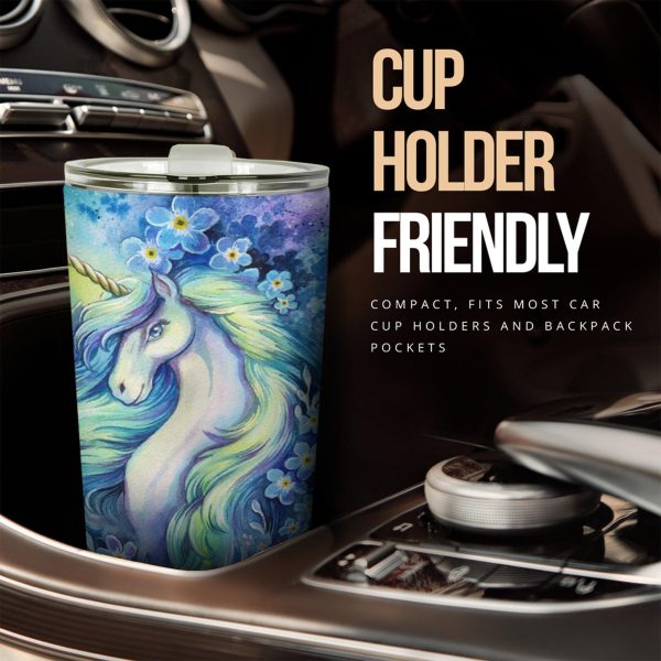 Flower Unicorn Car Tumbler Cup Custom Unicorn Car Accessories