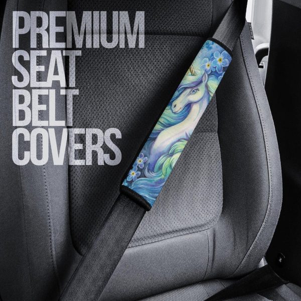 flower unicorn seat belt covers custom unicorn car accessories p82xv