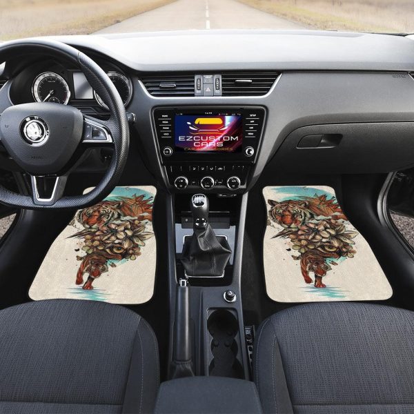 flower x tiger car floor mats custom tiger car accessories iw0ij