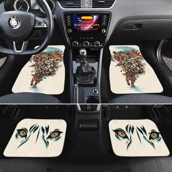 flower x tiger car floor mats custom tiger car accessories s2qcq