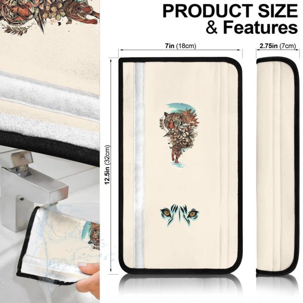 flower x tiger seat belt covers custom tiger car accessories 9h44h