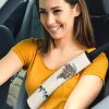 Flower x Tiger Seat Belt Covers Custom Tiger Car Accessories