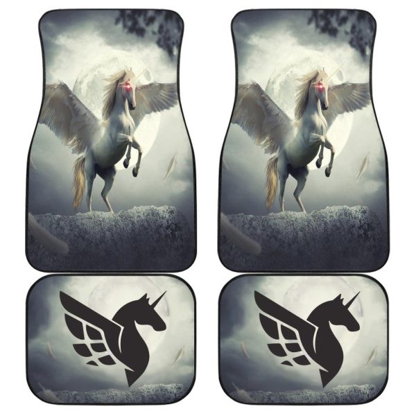 White Unicorn Car Floor Mats Custom Unicorn Car Accessories
