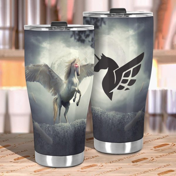 flying unicorn car tumbler cup custom unicorn car accessories ltanf