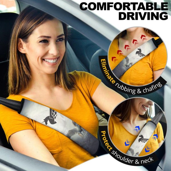 flying unicorn seat belt covers custom unicorn car accessories jhpmh