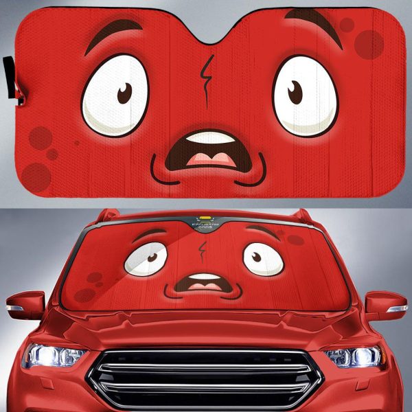 Frighten Face Cartoon Eyes Car Windshield Sun Shade Frighten Face Cartoon Eyes Car Windshield Sun Shade