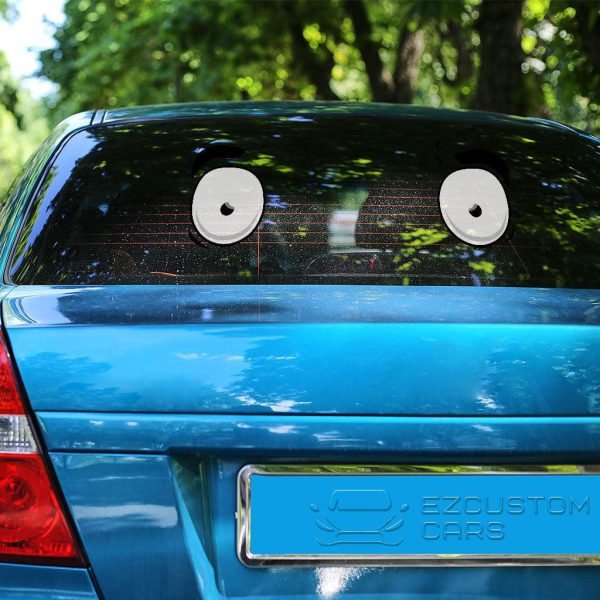 frighten face cartoon eyes custom car sticker jzcuo