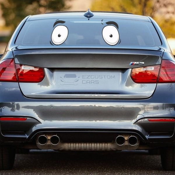 frighten face cartoon eyes custom car sticker nvoax