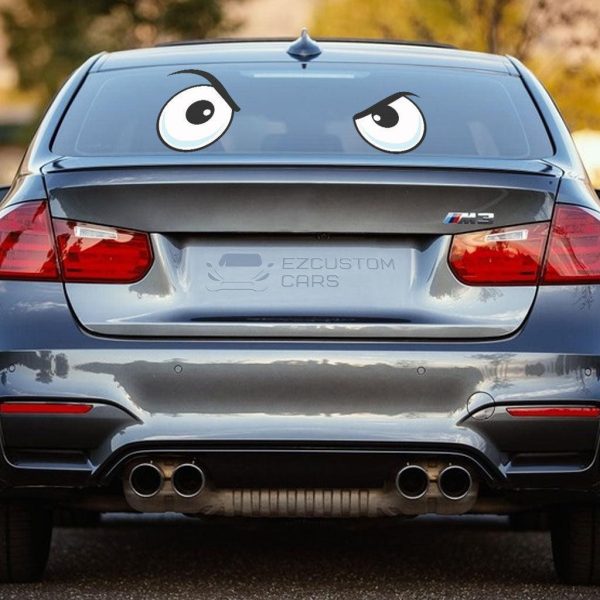 Frown Cartoon Eyes Car Sticker Custom Car Accessories