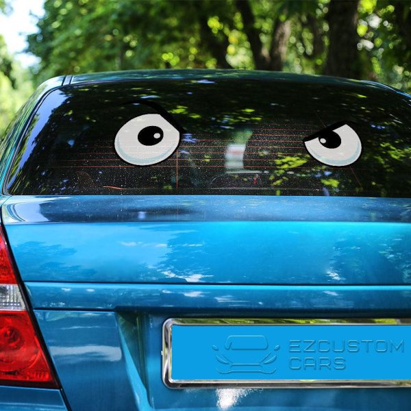 frown cartoon eyes car sticker custom car accessories mgyxe