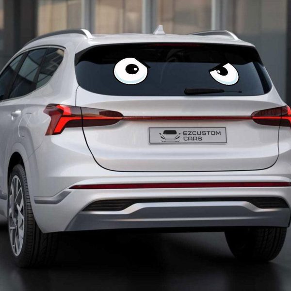 frown cartoon eyes car sticker custom car accessories s92ke