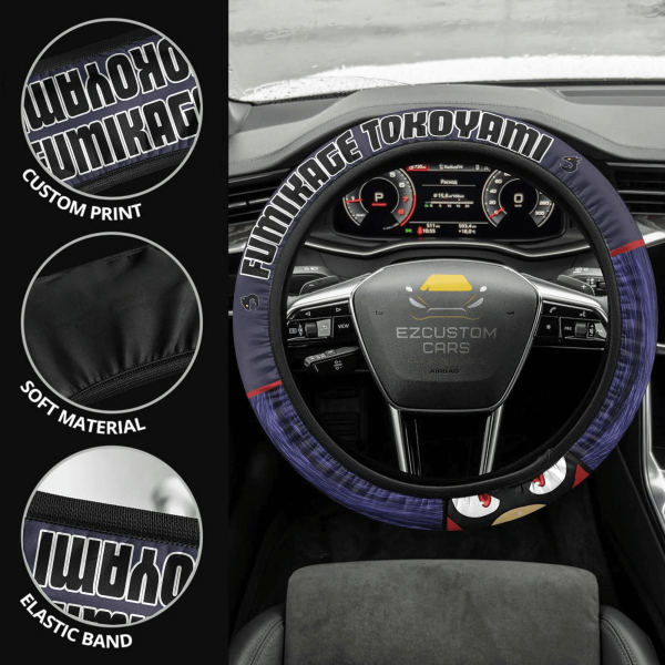 Fumikage Tokoyami Anime Steering Wheel Cover Custom Anime My Hero Academia Car Accessories