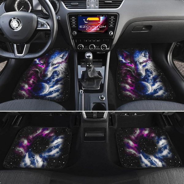 galaxy wolf car floor mats custom animal car accessories oau1t